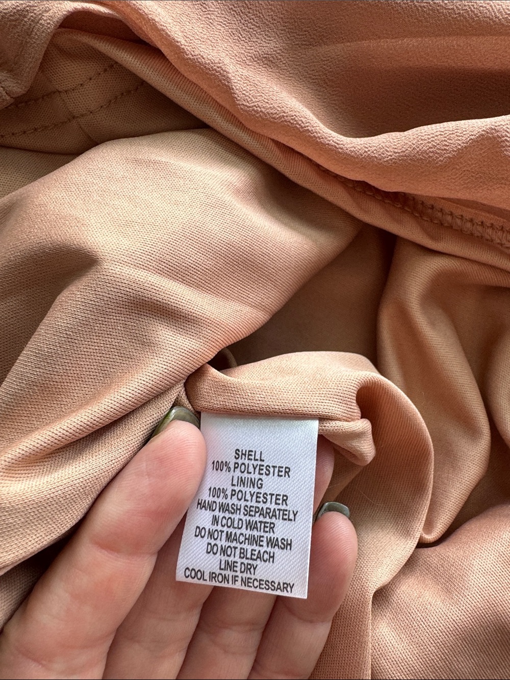 Cotton Candy Peach Ruched Drawstring Halter Mini - Picture 5 of 5